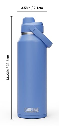 Image of CamelBak Thrive Chug Insulated Stainless Steel Water Bottle, Cold Retention with High Flow Lid for Everyday Hydration and Active Use, 40oz, Sky Blue