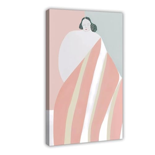 Poster abstrait femme sur toile cadeau idéal de 40x60 cm pour amateurs d'art et de design