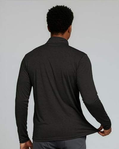 Image of Real Essentials 3 Pack: Men's Dry-Fit Active Quarter Zip Long Sleeve Athletic Performance Pullover (Available in Big & Tall)