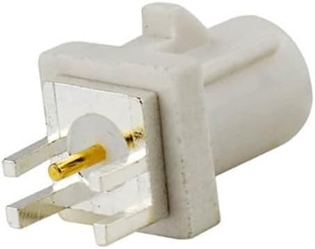 Fakra Connector White Plug Male End Launch PCB Mount R-F Connector for Radio with Phantom
