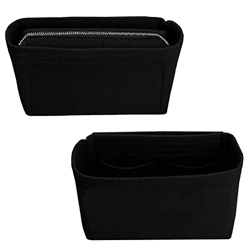 D.duo Purse Organizer, Felt Bag Organizer With Zipper, Insert Backpack Organizer With 2 Packs In One Set, Tote Organizer Insert For Women For Lv Neonoe Noé Series Perfectly (Beige) #TOP1