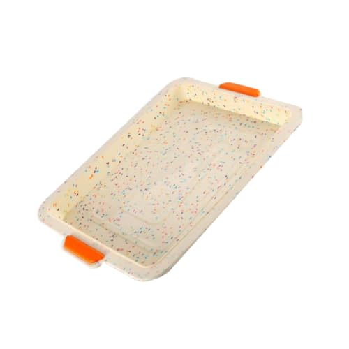 HOLIDYOYO Colorful Silicone Cake Dish and Bread Tray Portable Storage for Biscuits and Baked Goods Double Color Easy to Clean and Organize