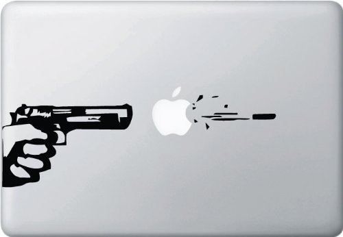 Gun and Bullet - Laptop Decal