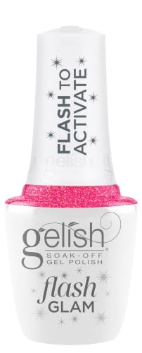 Gelish Flash Glam Sparkling Glitter Gel Polish – Pink-Ture Day, 15 mL