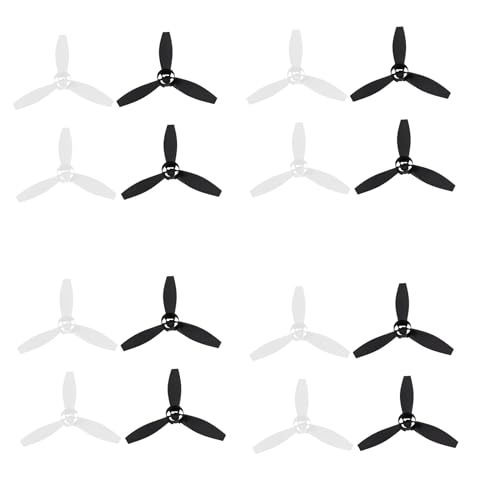 PRIZOM 16 Hélices Accessoires Lames de Pièces de Rechange pour Parrot Bebop 2 Drone Noir Blanc