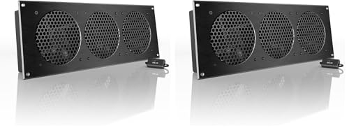 Image of AC Infinity AIRPLATE S9, Quiet Cooling Fan System 18" with Speed Control, for Home Theater AV Cabinet Cooling (Pack of 2)