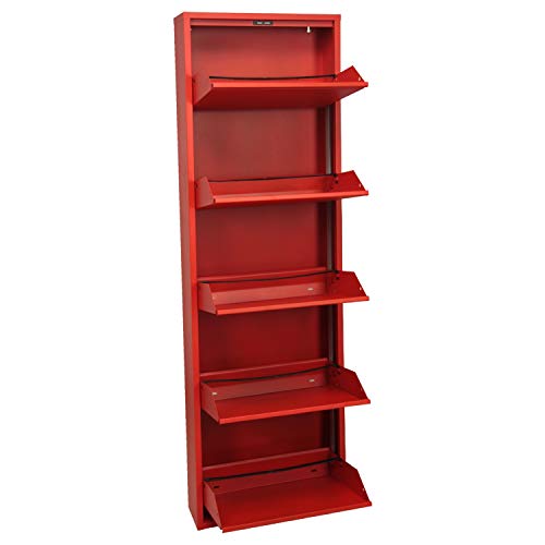 DRW Mueble Zapatero de Metal de 5 cajones