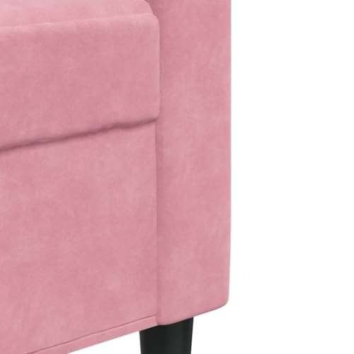 Sofá de 3 plazas de terciopelo de 210 cm rosa para salón moderno 8