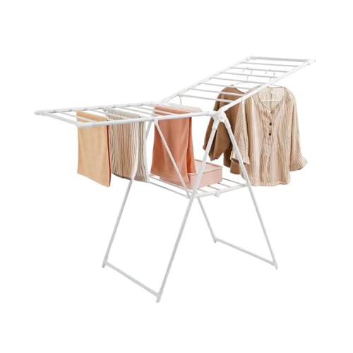 Genérico Tendedero Plegable De 2 For Suelo, Perchero Acero Inoxidable For Interiores Y Exteriores, Longitud Extensible 106-155 Cm, Gran Capacidad Ahorro Espacio, Carga 220 Lbs(155x99x61cn)