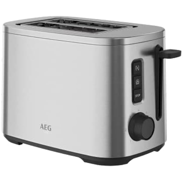 AEG T5-1-4ST Toster Deli 5/7 ustawień tostów/timer odliczania/przycisk zatrzymania, rozmrażania, podgrzewania/automatyczne centrowanie/obudowa Cool-Touch/szerokie szczeliny/szuflada na