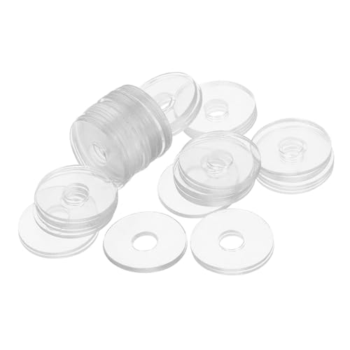 Cabilock 50piezas Juntas Planas Transparentes Para Tornillos Arandelas De Vinilo Resistentes Para Manijas De Ducha De Gomas De Sellado y Repuesto Duradero