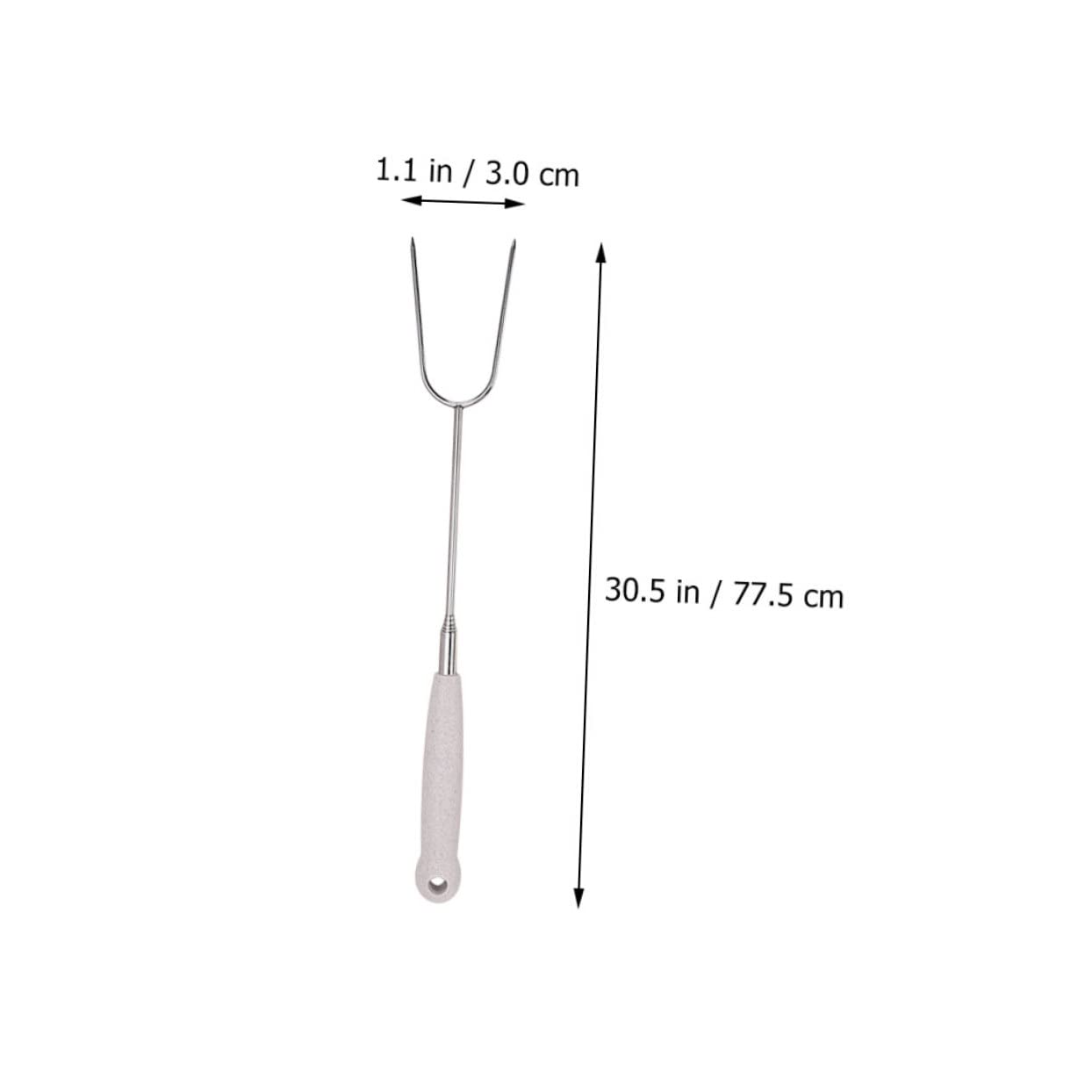 OFFSCH 2 Pcs Telescopic Stainless Steel Bbq Forks for Outdoor Grilling Durable Food Forks with Smooth Edges for Meat Vegetables and Fish Easy to Clean and Reusable Barbecue Tools