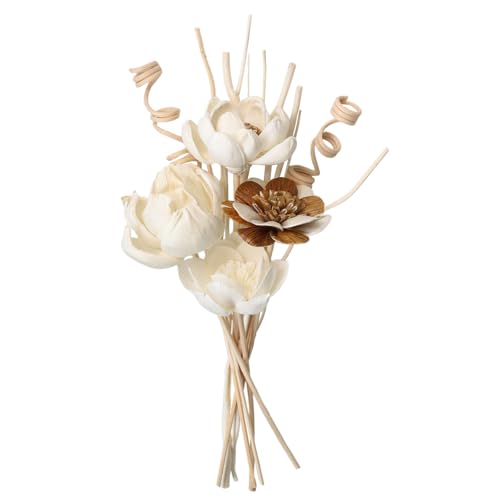Reed Diffuser Sticks Set, 12 Packs, Natural Paper Material, Flower Diffusers for Home Bathroom and Bedroom Decor