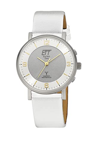ETT Eco Tech Time Funk Solar Damen Uhr Analog mit Leder Armband ELS-11569-26L