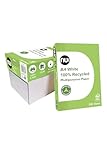 nu: A4 Recycled Multipurpose Paper | White | 500 Sheets | Smooth Surface | Suitable for Inkjet, Laser & Copier Use | Ideal for Home & Office | Box of 5 Reams