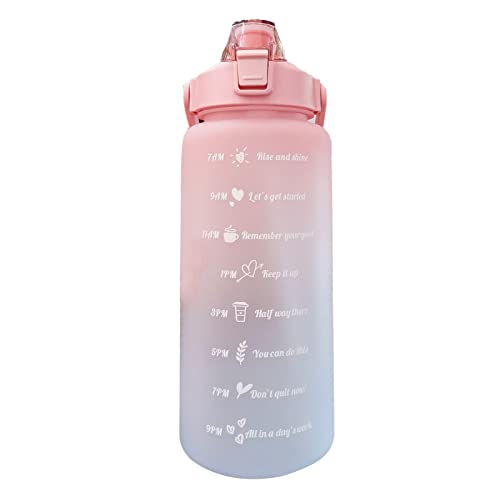 , Bike Water Bottle With Handle Straw, Colorful Silicone Wat