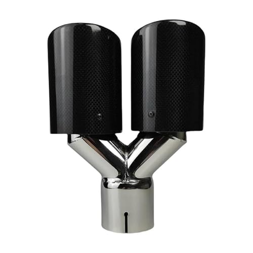 Embout silencieux voiture double sortie argentée 60mm vers 76mm