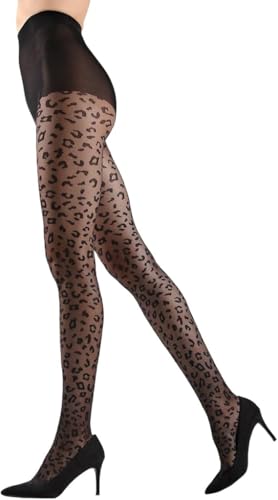 Image of Leopard Patterned Tights Sheer Pantyhose for Women Stockings