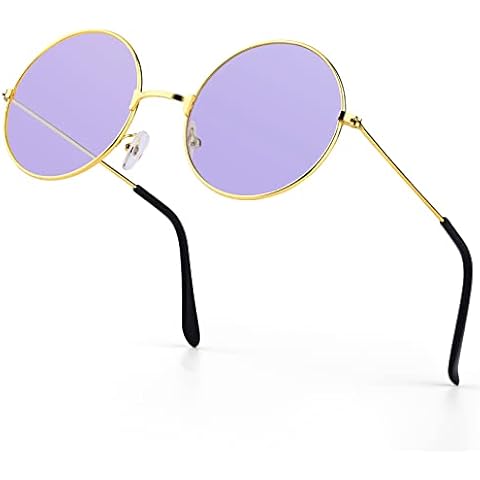 PROUSKY Purple Round Sunglasses for Women Cover