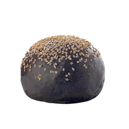 Panino Black Burger Bun Carbone Vegetale E Semi Di Sesamo 75G Panini Gourmet Per Feste Confezione Da 52 Pezzi