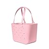 Simple Modern Strandtasche aus Gummi | Große Wasserdichte Tragetasche mit Reißverschlusstasche für Strand, Pool, Boot, Einkäufe, Sport | Getaway Bag Kollektion | Blush | Large #1