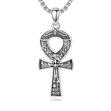 Symbole : le collier Ankh en argent 925 offre le symbole emblématique égyptien de la vie, symbolise l'éternité et la renaissance spirituelle. Ce symbole puissant sert de rappel de l'immorabilité de la vie et du lien entre les mondes physiques et spirituels.