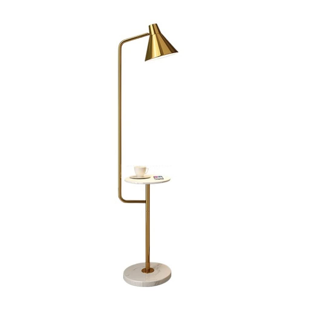 Lampara de Piso Lámparas de Pie Mármol nórdico LED Lámpara de pie con estantes de hierro forjado Lámpara de pie de luz Luz de pie Lámpara de pie Decoración de la sala de estar dormitorio Lámpara de Pi
