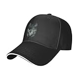 HErtL-Diamond-Dog-Trucker-Hat, Baseball Cap Snapback Dad Hat for Men Women Black