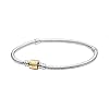 PANDORA Moments Two-Tone Barrel Clasp Snake Chain Bracelet