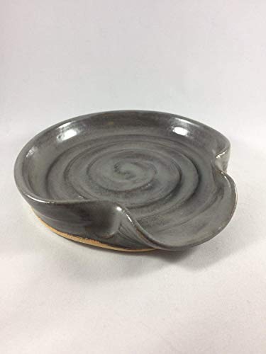 Spoon Rest, Ceramic Spoon Rest In Steel Grey #TOP6