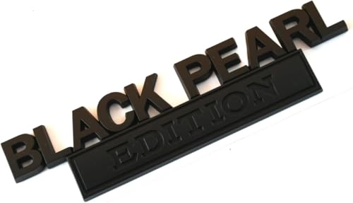 Image of Pirate Plus Black Pearl Edition Trunk Side Rear Front Hood Door Emblem Decal 3D Letter Badge Sticker (Matte Black)