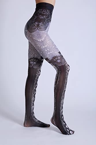 Image of Sahabowi Women Tights, Sheer High Waist Pantyhose, Vintage Control Top Stockings, Siwa 4