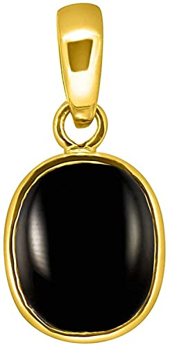 Pendentif Sulemani Hakik 11.25 Ratti en pierre agate noire naturelle pour homme et femme
