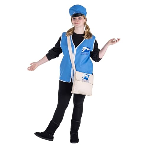 Mailman Halloween Costume Accessory Pack - Blue US Postal Worker Letter Carrier