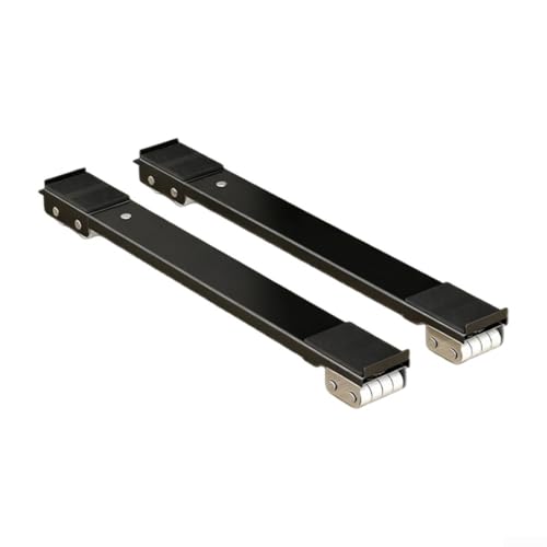 Washing Machine Stand Adjustable Heavy Duty Appliance Roller Base with 24 Casters, Anti-Slip Movable Shockproof Height Riser Bracket for Fridge, Tumble Dryer(Black)