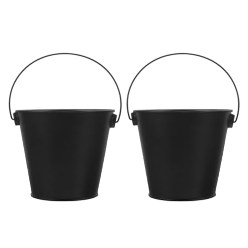 JOINPAYA Cubo Metálico para Grasa de Barbacoa Reutilizable 2 Unidades Hierro Negro 56X56X4 CM y Portátil para Uso al Aire Libre Camping y Parrilla