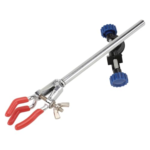 ASAKKURA Beaker Flask Clamp with Prong Finger Design and Aluminum Stand Clip Lightweight Laboratory Supply for Scientific Research Teaching Hospitals Industrial Use Secure and Versatile