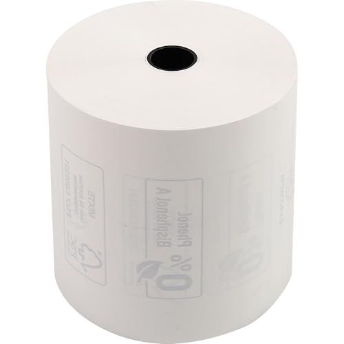 Bobine thermique 80x80x12 mm anti-bourrage papier pour ticket de caisse clair