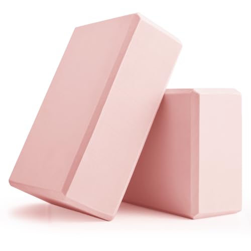 Yoga Blocks 2 Pack 9x6x3in Pilates Block Non-Slip Foam Brick for Exercise