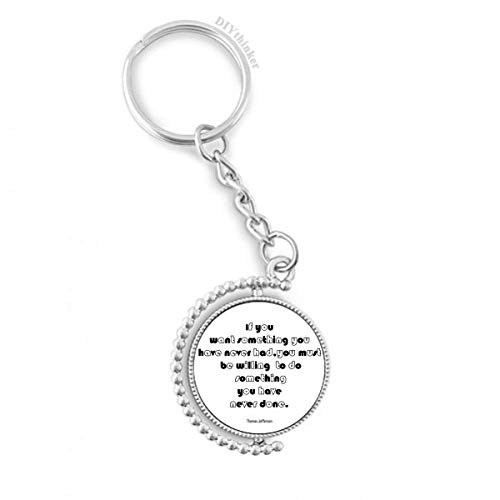 Anneau porte-clés rotatif multicolore avec citation inspirée DIYthinker 3 x 9 cm