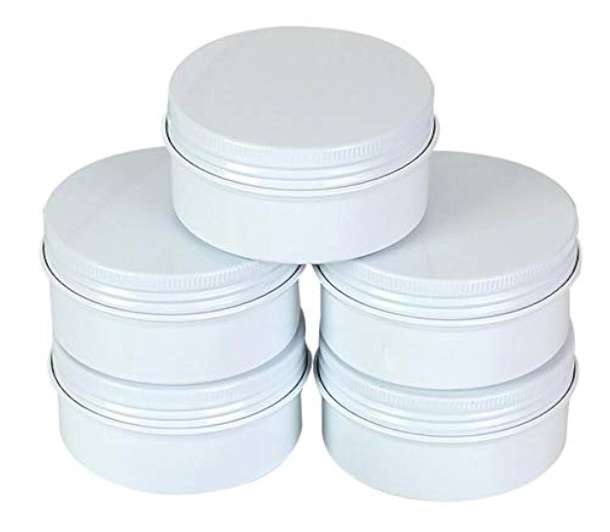 White Aluminum Tin Jar, 3oz for DIY Cosmetic Samples
