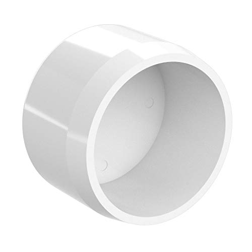 FORMUFIT F002EEC-WH-10 PVC External End Cap, Furniture Grade, 2" Size, White (Pack of 10) - Thumbnail 4