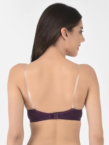 Image of Softline Women's Cotton-Rich Wire-Free Padded Bra | Full Coverage, Seamless & Breathable for Everyday Comfort | Soft Fabric with Supportive Fit for All-Day Wear