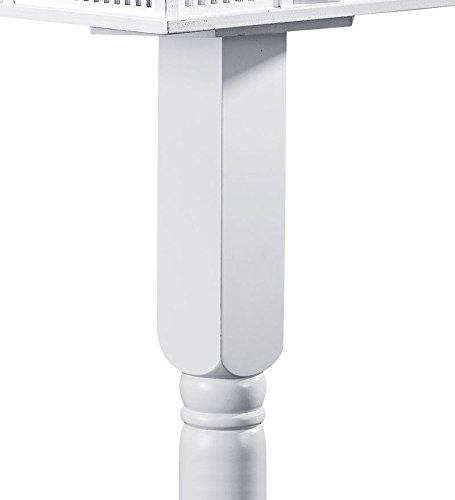 Plow & Hearth Kiln-Dried Hardwood Birdhouse Pedestal, in White