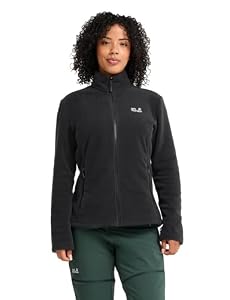 Jack Wolfskin Damen Fleecejacke mit Reißverschluss Taunus 200 Full Zip warm 3 in 1 System kombinierbar mit Außenjacke für Frauen Outdoor und Alltag