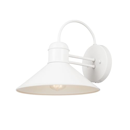 Image of Globe Electric 44388 Novogratz x Globe Maxwell 11 inch Outdoor Wall Sconce, Matte White