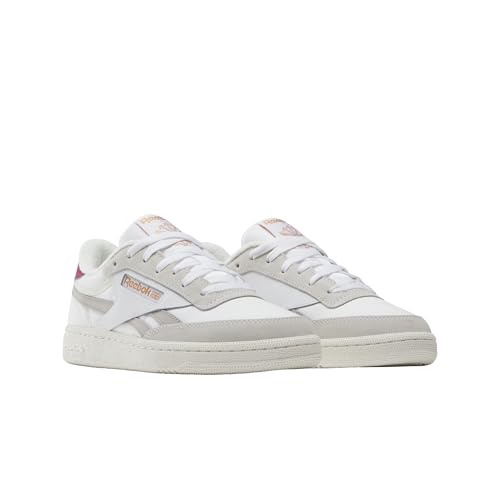 Reebok Women's Club C Revenge Sneaker, White/Very Berry/Hazy Grey, 8