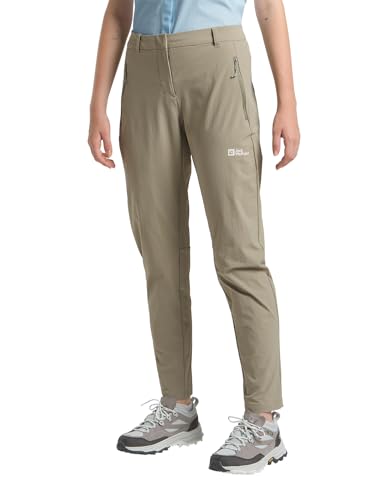 Jack Wolfskin Damen Hikeout Pants Wanderhose, Stone, 44 EU