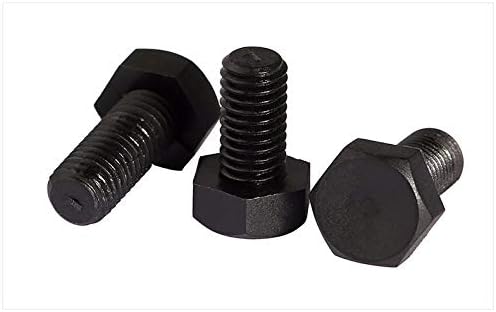 Ochoos DIN933 Nylon External hex Bolts hex Screws Black M3 M4 M5 M6 M8 M10 M12 Plastic Screws Insulation PA66 GB5783 - (Dimensions: M8X15 70pcs)
