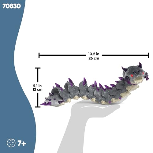 Image of schleich Eldrador Creatures - 10 inch Shadow Worm Action Figure with Movable Body - Spiked Bug Monster Toy for Battle Fun - Large Beast Figurine for Imaginative Play for Boys and Girls - Kids 7+ | 70830